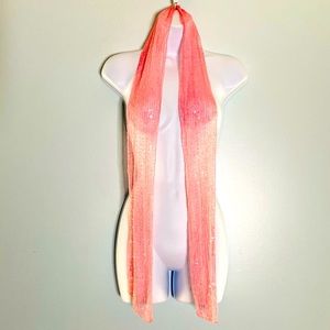Pink sequin scarf